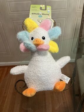 Giftable  Multicolor Duck 12” Duck Very Solf Dog Toy Clinker & Squeaker